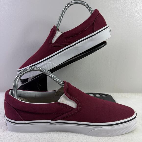 Vans SK8 Maroon Perforated Slip-On Shoes Men’s 6.5 / Women’s 8 - Picture 2 of 8